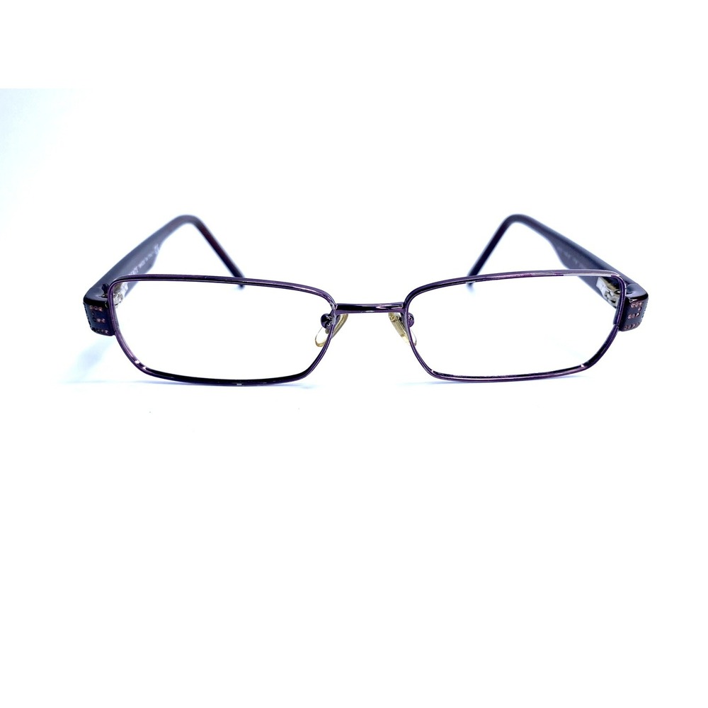 Versace Rectangular Purple Glasses Crystal Flex Temples MOD. 1093-B 51 16 135